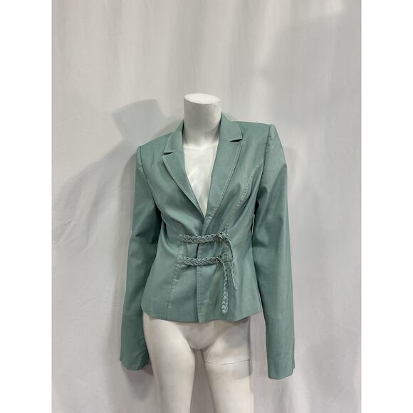 Tularosa 'Addison' Green Cotton Blazer Size M - Picture 2 of 4